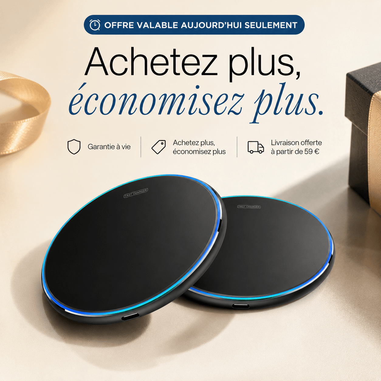 Chargeur Sans Fil Minimal Paris™